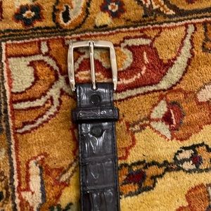Genuine American Alligator belt GORGEOUS black sz 36